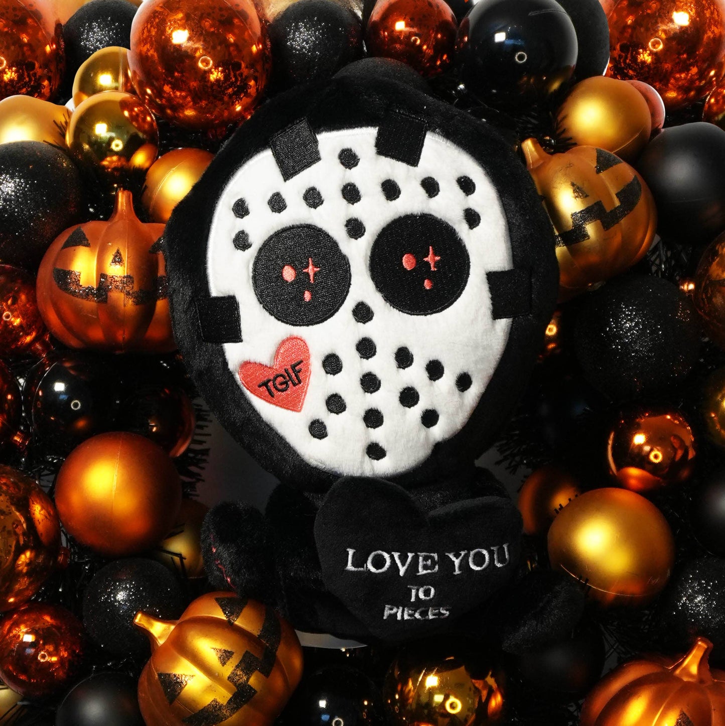 “Love You to Pieces” Hockey Horror Plushies