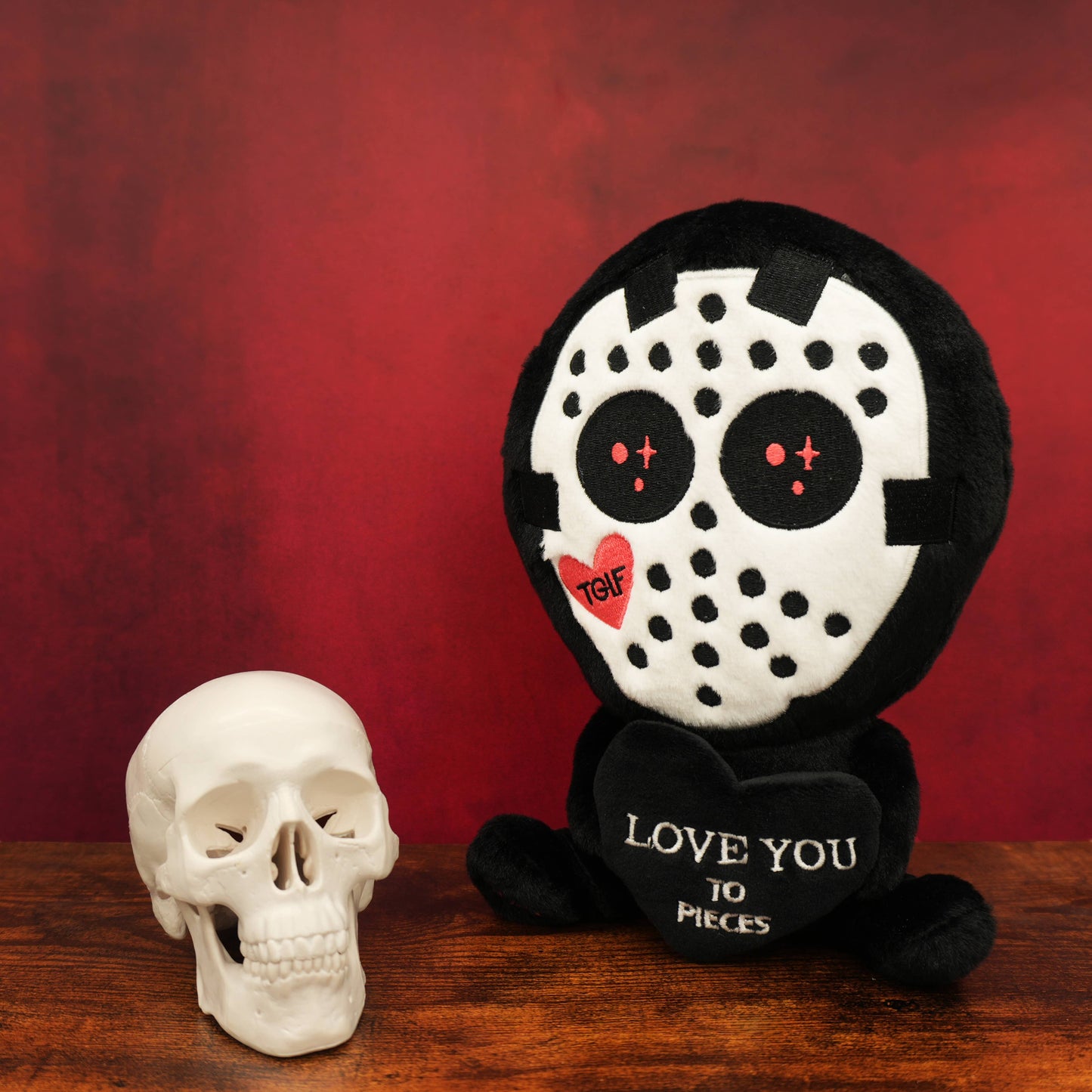 “Love You to Pieces” Hockey Horror Plushies