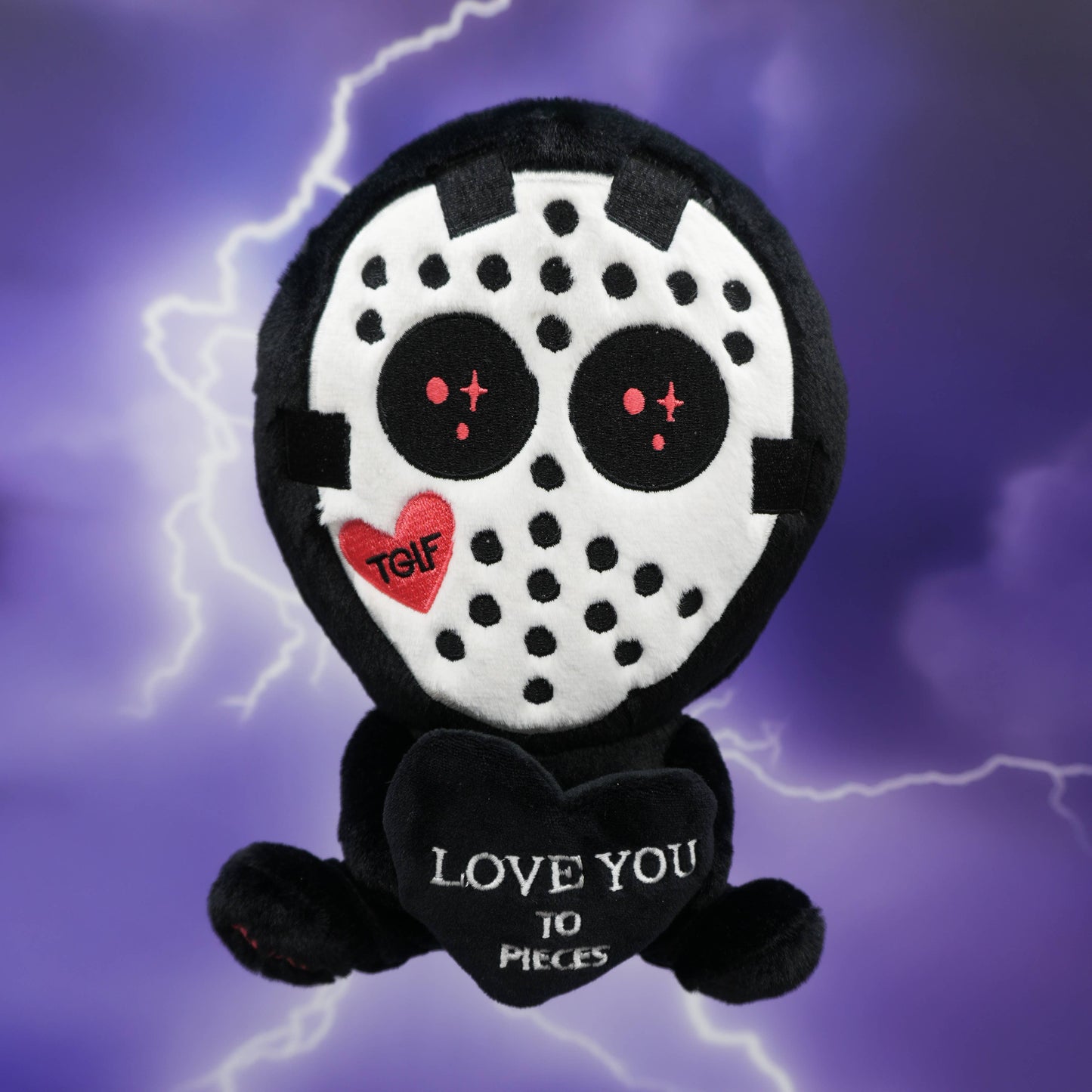 “Love You to Pieces” Hockey Horror Plushies